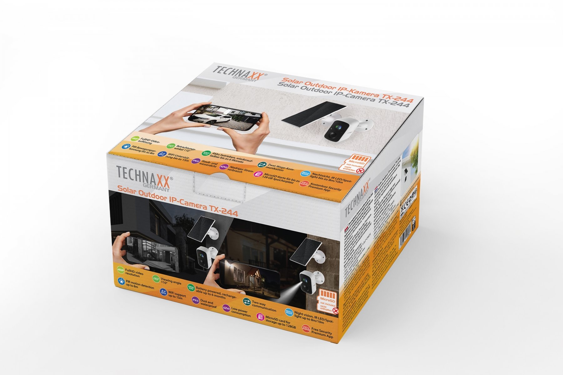 Videocamera IP per Esterni con Pannello Solare TX-244 TECHNAXX - immagine 2