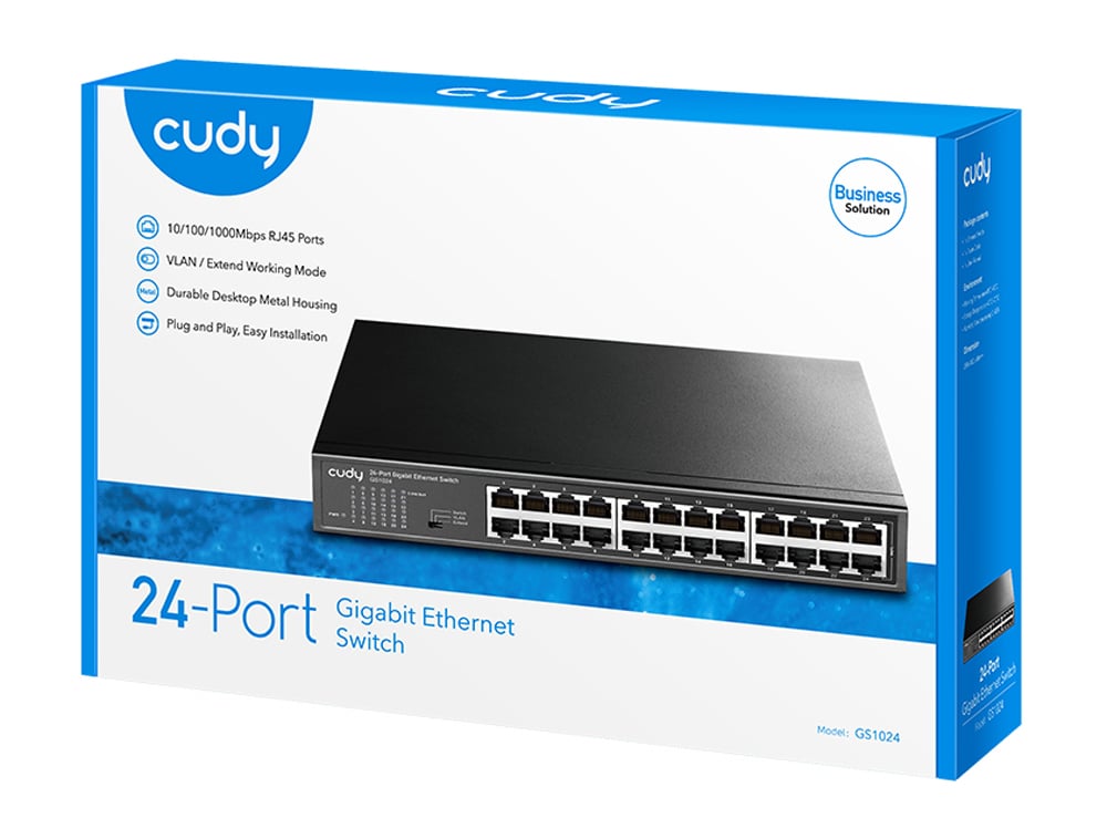 Switch Gigabit Ethernet a 24 Porte, GS1024 CUDY - immagine 2