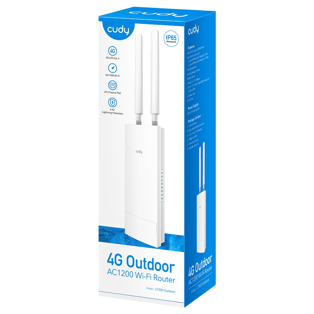 Router Wi-Fi 4G Cat4 AC1200 da Esterno, LT500 Outdoor CUDY - immagine 2