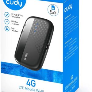 Pocket Wi-Fi Hotspot 3G/4G LTE Via SIM 150 Mbps, MF4 CUDY
