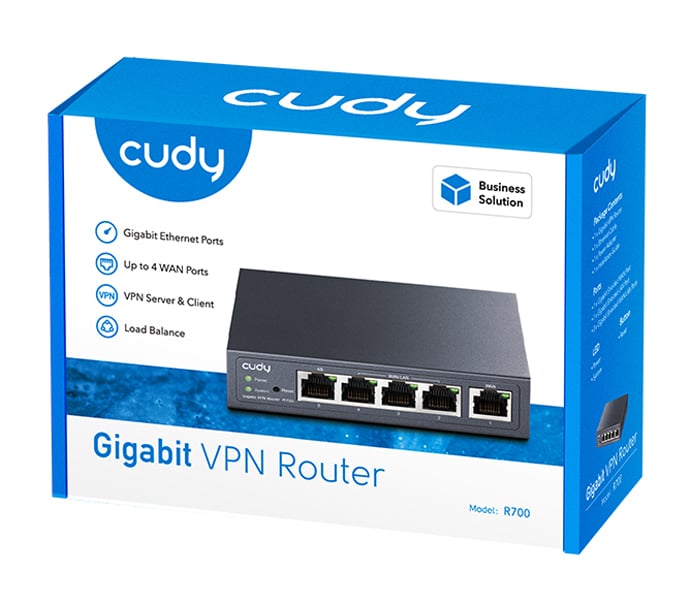 Router VPN Multi-WAN Gigabit Fino a 4 porte WAN Gigabit, R700 CUDY - immagine 2
