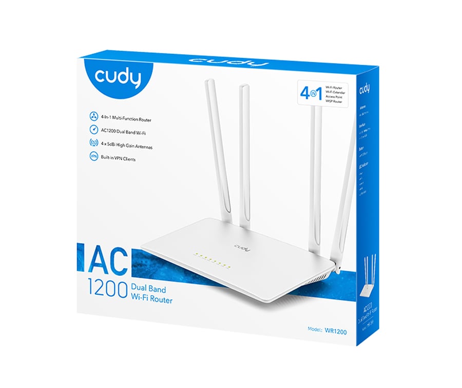 Smart Router WiFi Dual-Band AC1200, WR1200 CUDY - immagine 2