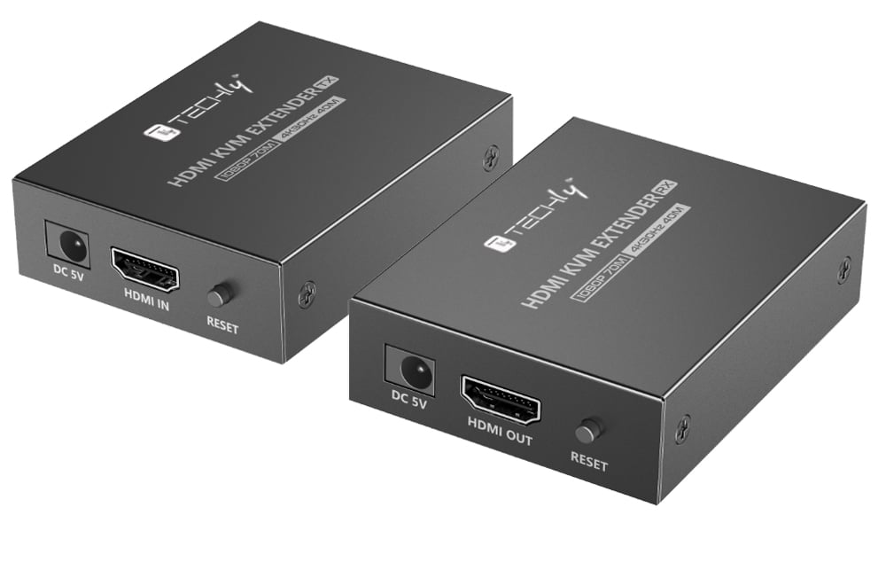 HDMI KVM Extender su Cavo di Rete 1080p@60Hz fino a 70m 4K fino a 40m TECHLY - immagine 2