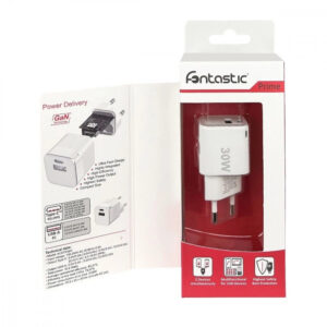 Caricabatterie GaN USB-A e USB-C™ Power Delivery 30W Ricarica Rapida Bianco FONTASTIC
