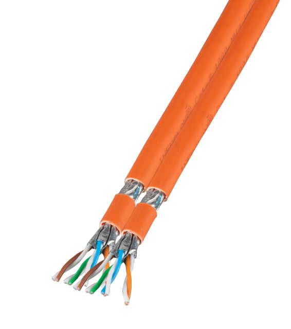 Matassa S/FTP Cavo Cat. 7 Rame Duplex 1000MHz Dca 100m Rigido FRNC-B Arancione OEM - immagine 2