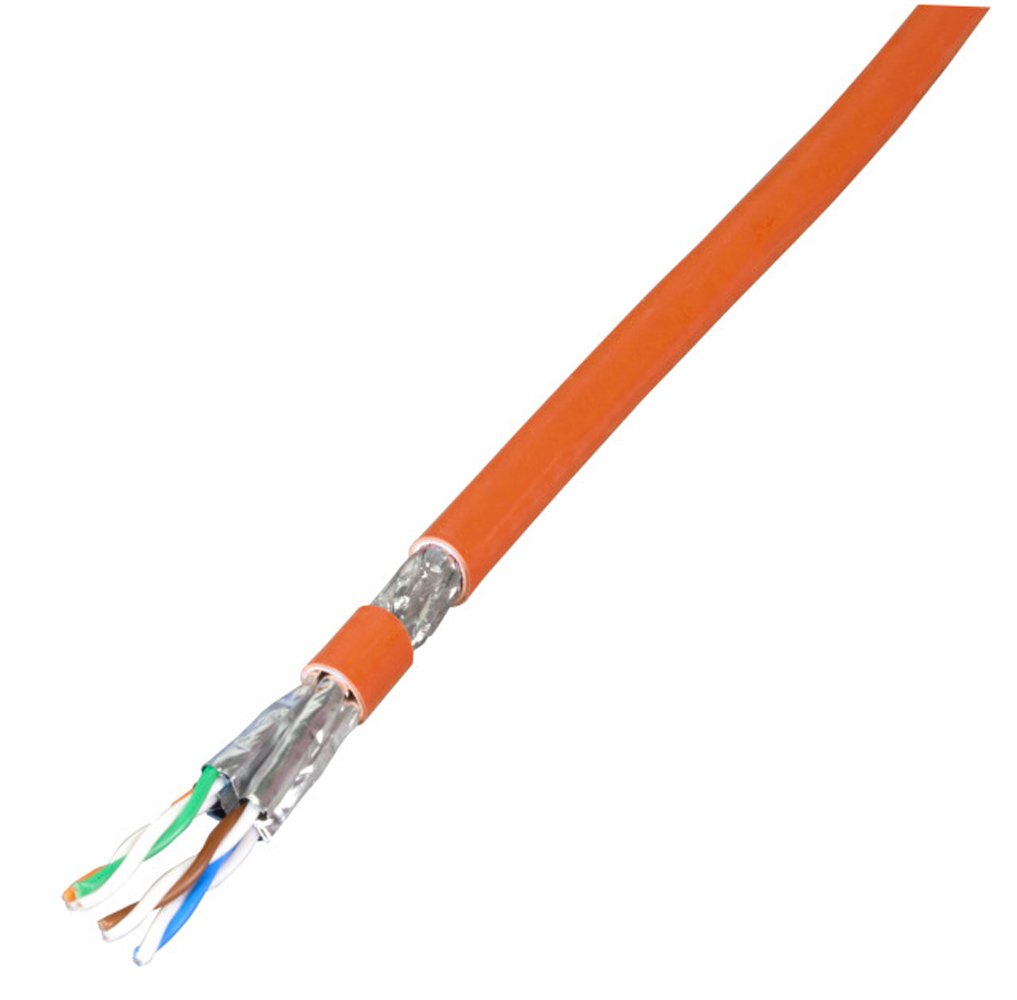 Bobina S/FTP Cavo Cat. 7A Rame 1200MHz B2ca Duplex 500m Rigido Arancione OEM - immagine 2