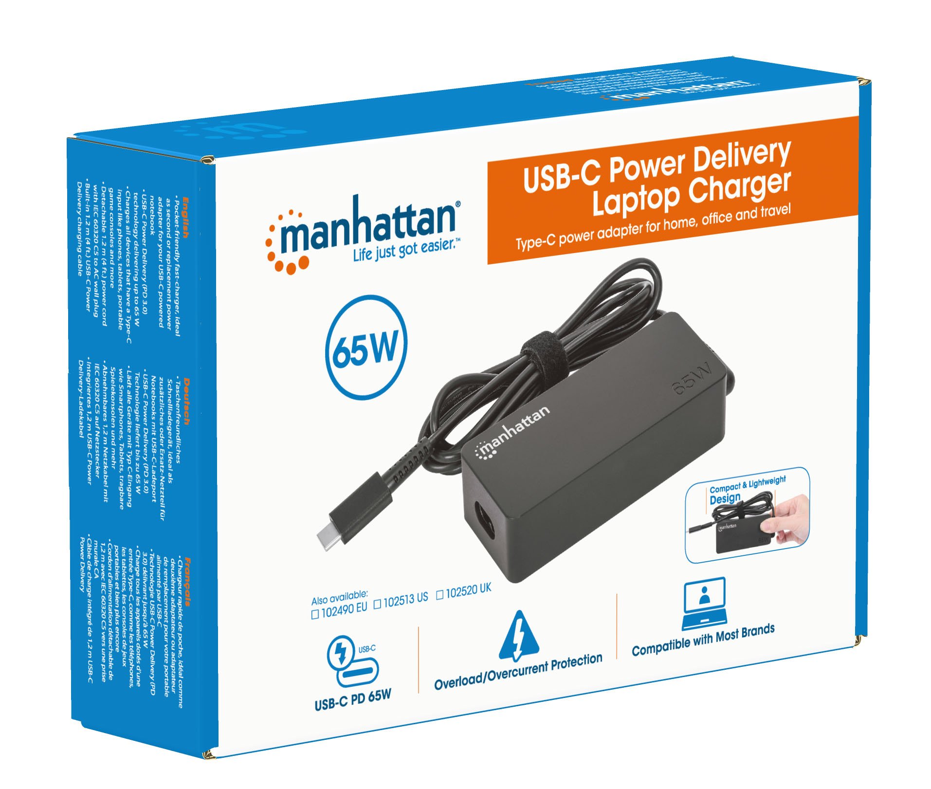 Caricatore USB-C™ Power Delivery per laptop 65W MANHATTAN - immagine 3