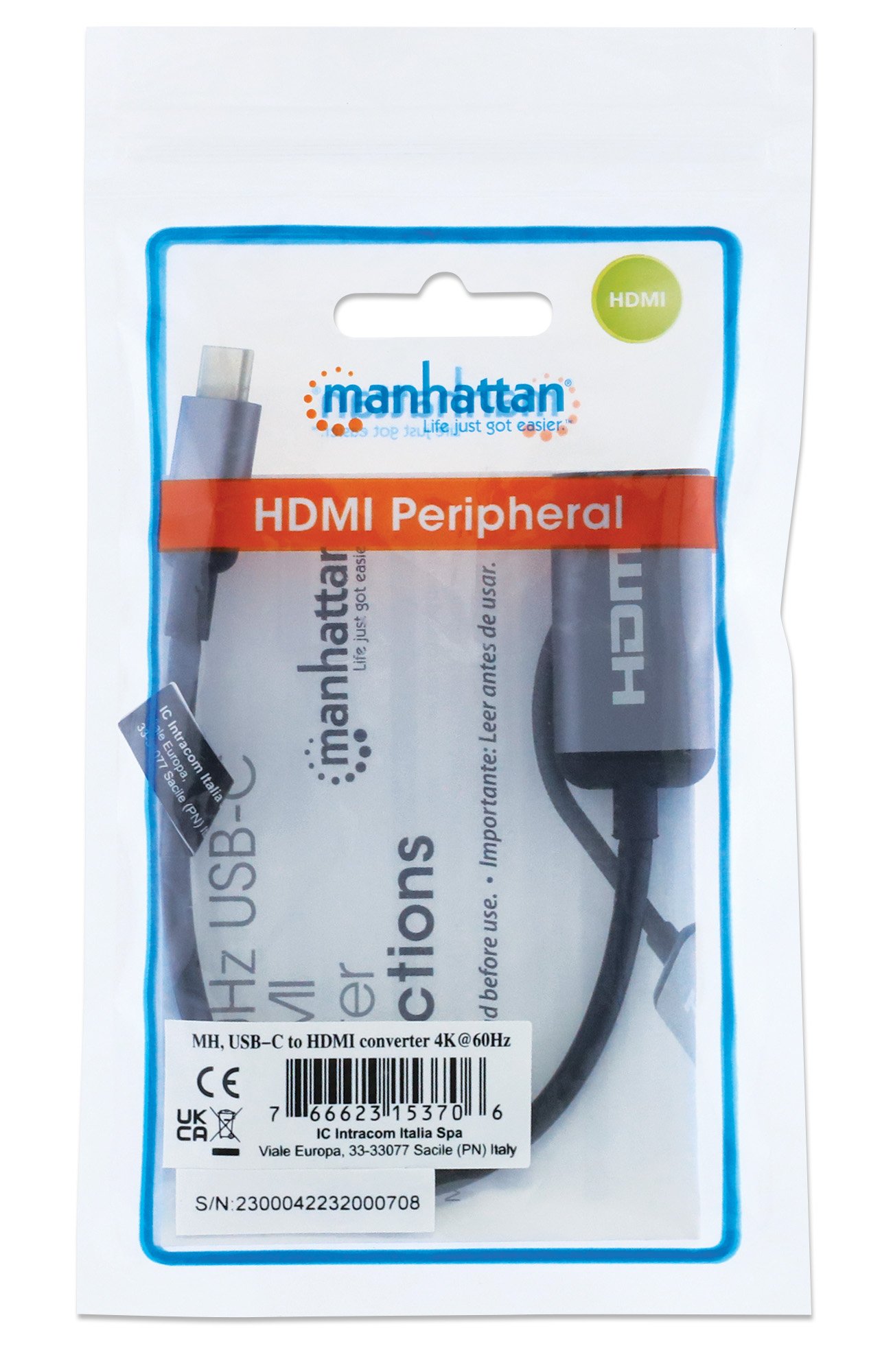 Adattatore USB-C™ a HDMI 4K@60Hz MANHATTAN - immagine 2