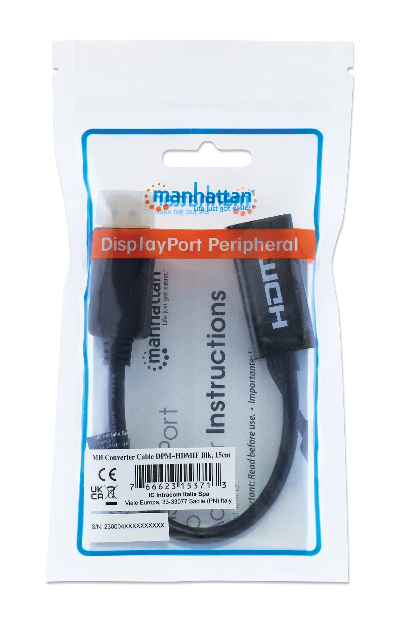Adattatore Attivo DisplayPort a HDMI 4K@60Hz MANHATTAN - immagine 2