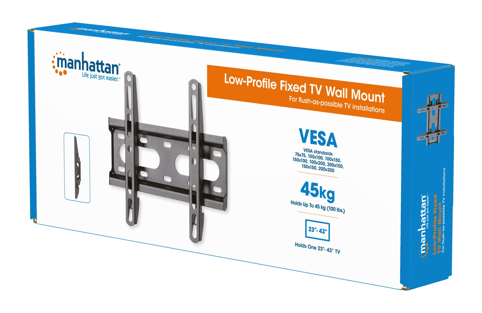 Staffa a Muro Fissa Low-Profile per TV 23-43'' MANHATTAN - immagine 2