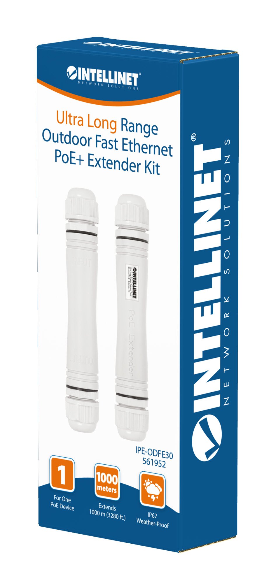 Kit di Estensione PoE+ Fast Ethernet per Esterni INTELLINET - immagine 2