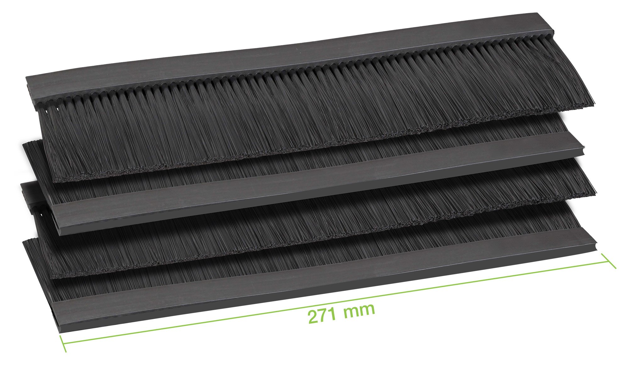 Quattro Spazzole Ingresso Cavi per Armadio Rack 271 mm TECHLY PROFESSIONAL - immagine 2