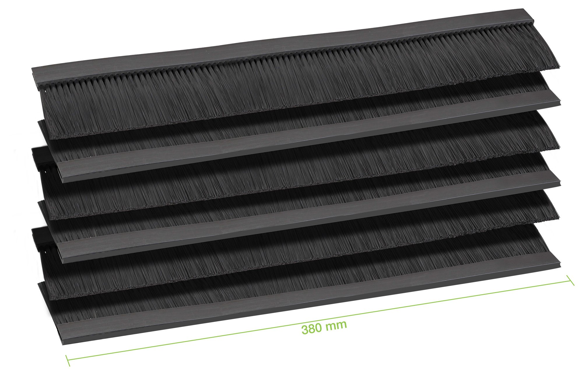 Sei Spazzole Ingresso Cavi per Armadio Rack 380 mm TECHLY PROFESSIONAL - immagine 2