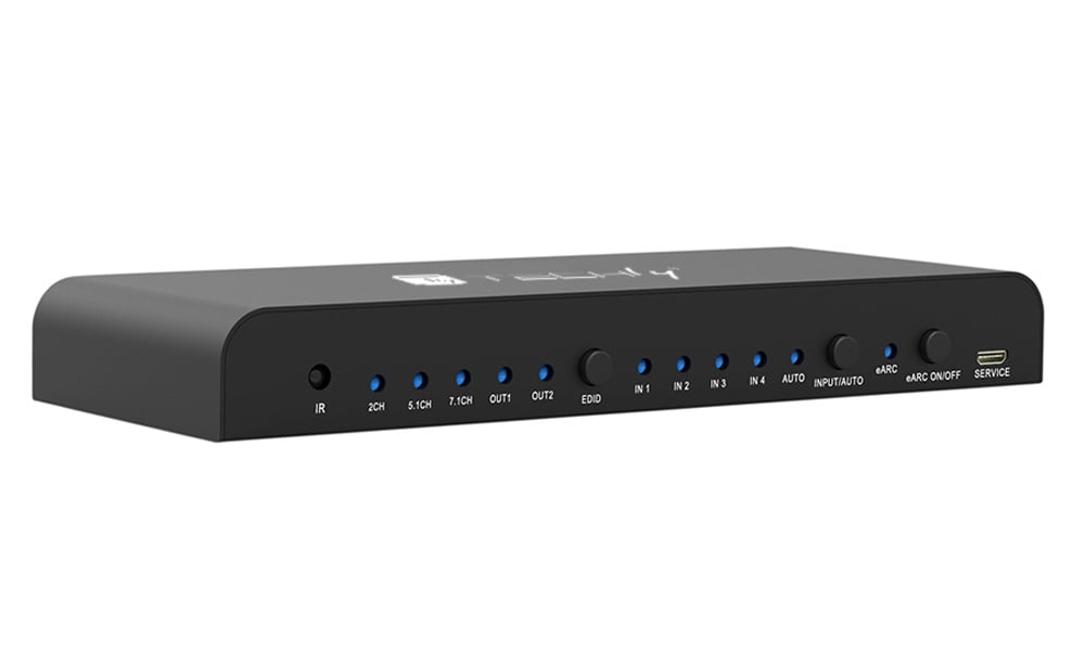 Switch HDMI 2.0 4x1 4K@60Hz con Splitter Audio eARC/ARC per Soundbar TECHLY - immagine 2