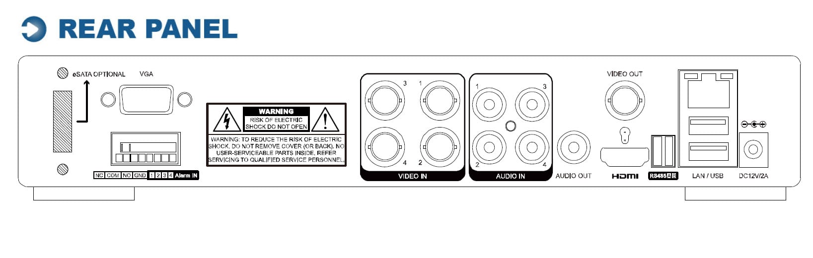 Videoregistratore 4CH H.265 XVR, DGD1005AX AVTECH - immagine 2