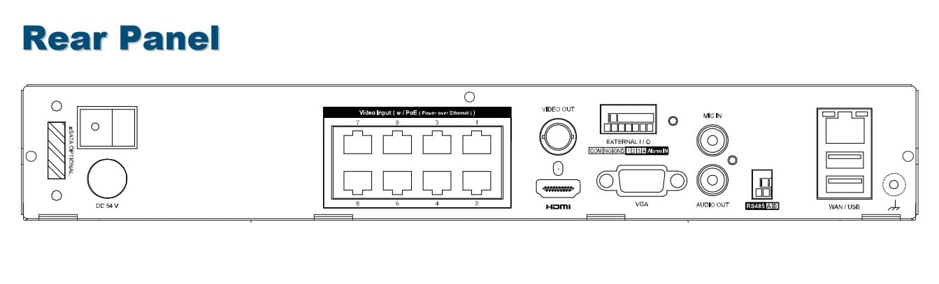 Videoregistratore NVR 9 Canali H.265 con PoE, AVH2109AX AVTECH - immagine 2