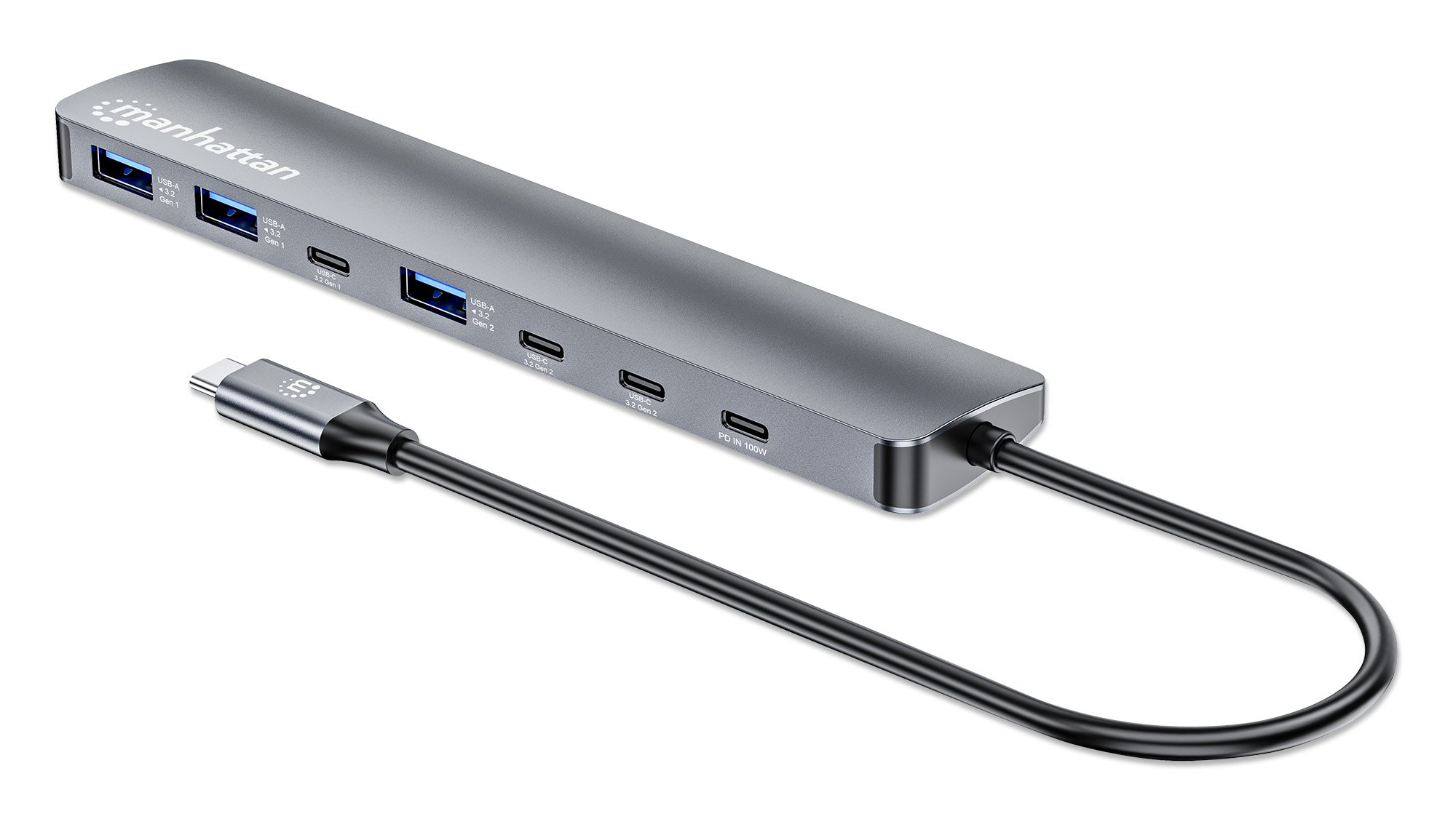 Hub 7 porte USB3.2 10G/5G 4x USB-C™ + 3x USB-A con Power Delivery MANHATTAN - immagine 3