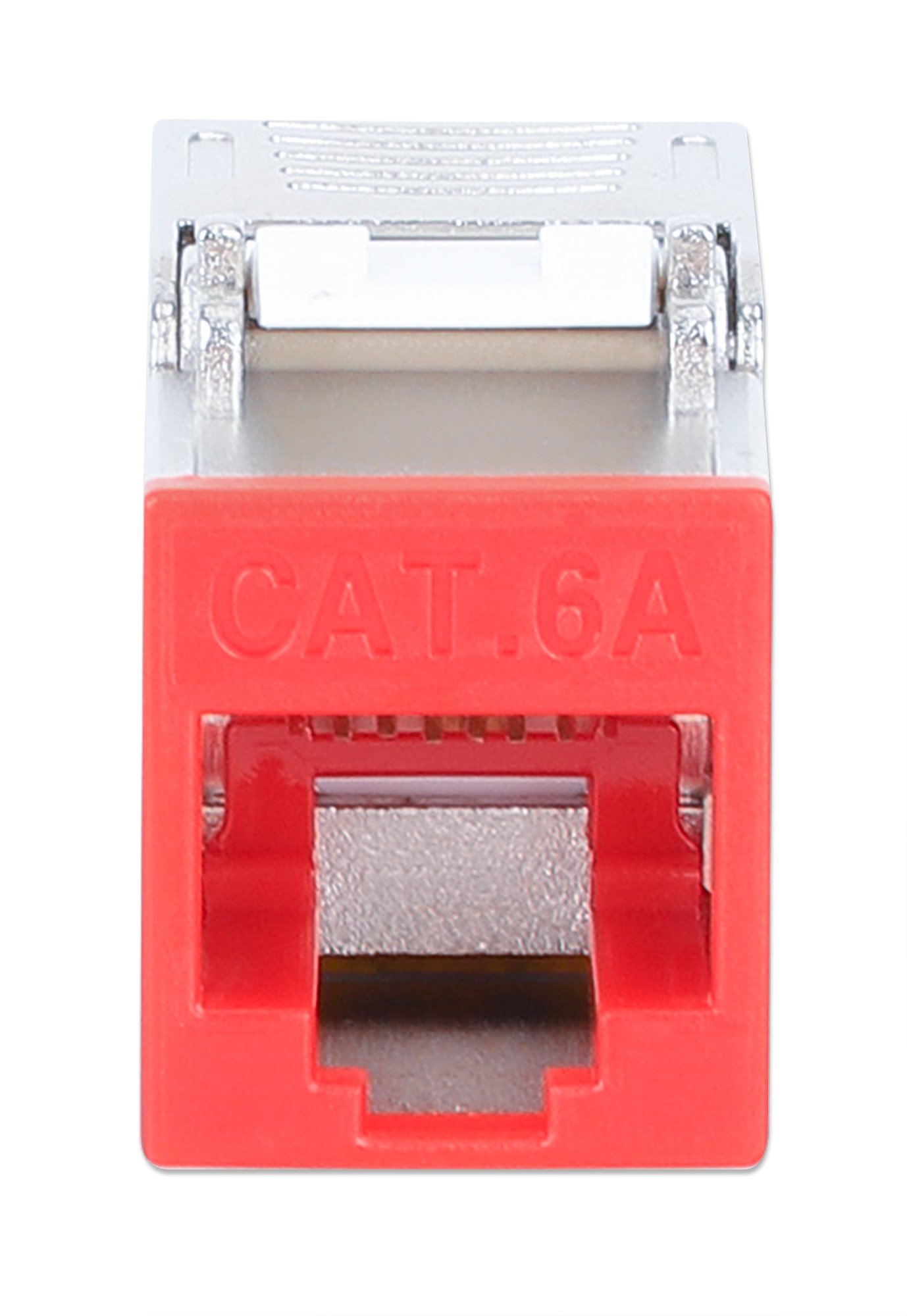 Frutto Keystone RJ45 Cat.6A 10G Slim STP Toolless Rosso INTELLINET - immagine 3