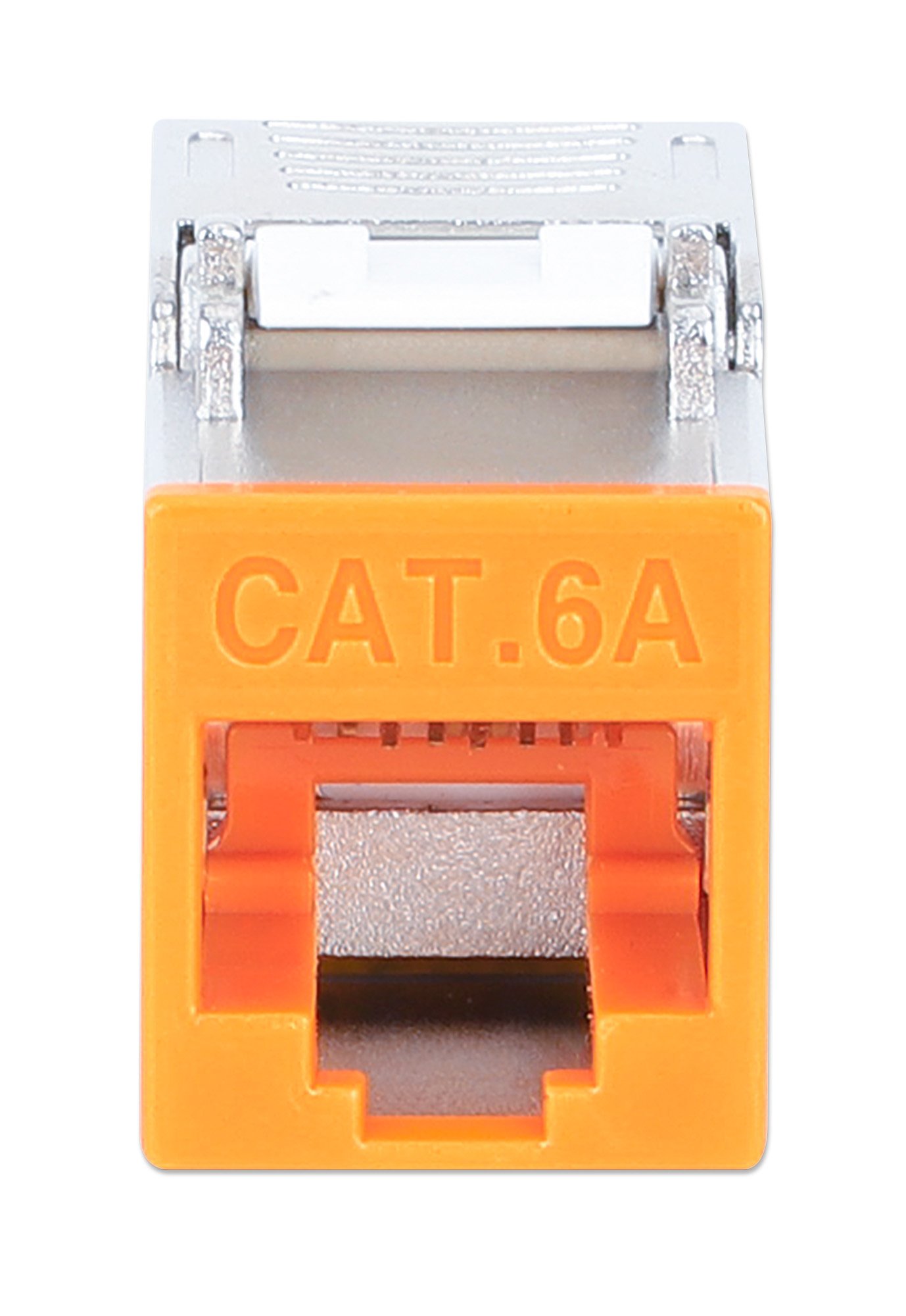 Frutto Keystone RJ45 Cat.6A 10G Slim STP Toolless Arancione INTELLINET - immagine 3