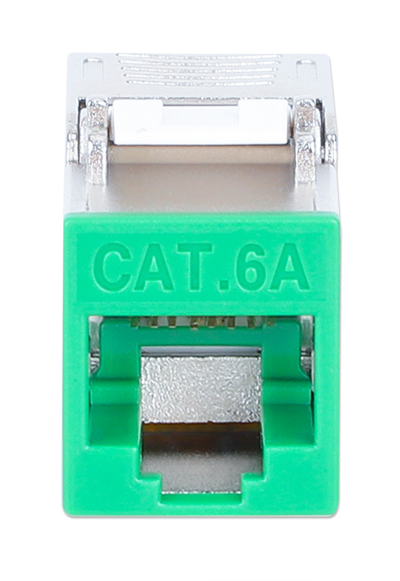 Frutto Keystone RJ45 Cat.6A 10G Slim STP Toolless Verde INTELLINET - immagine 3
