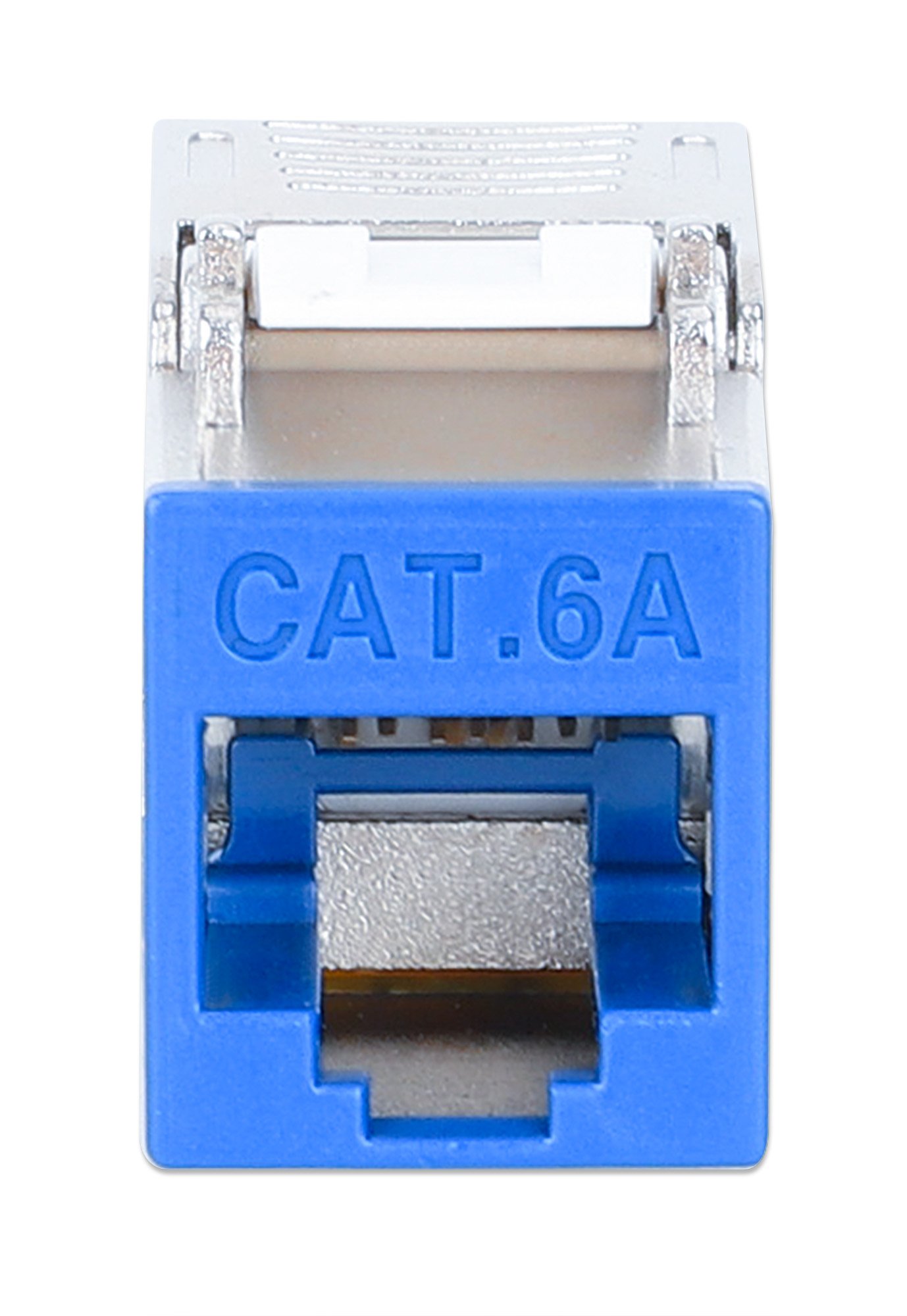 Frutto Keystone RJ45 Cat.6A 10G Slim STP Toolless Blu INTELLINET - immagine 3