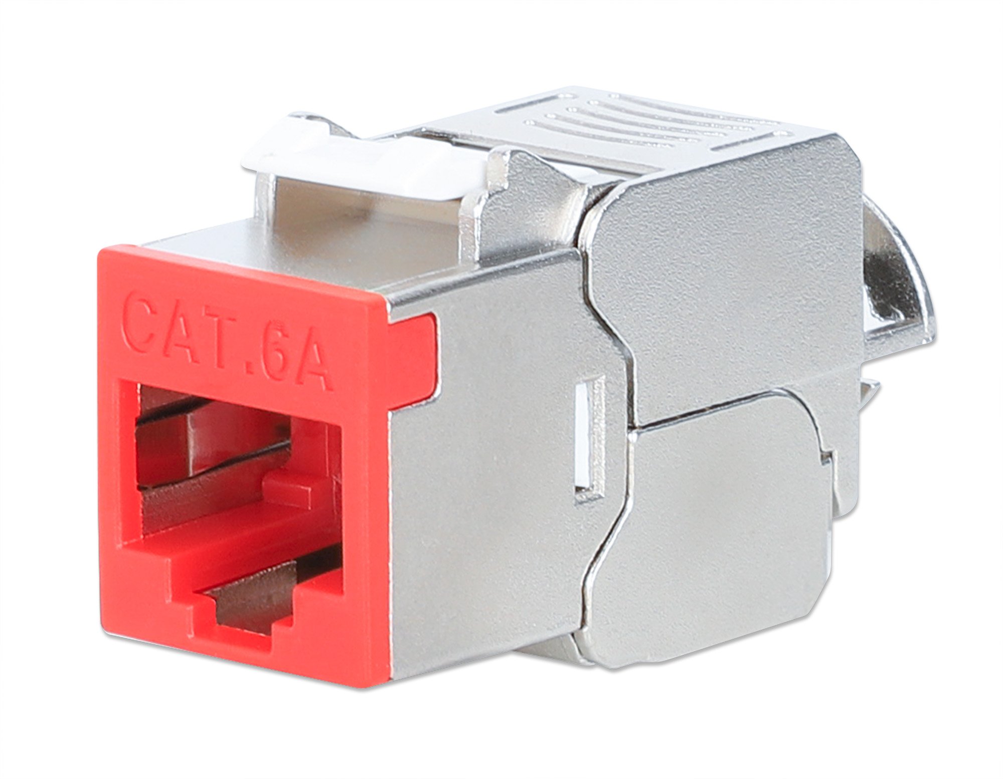 Frutto Keystone RJ45 Cat.6A 10G Slim STP Toolless Rosso INTELLINET