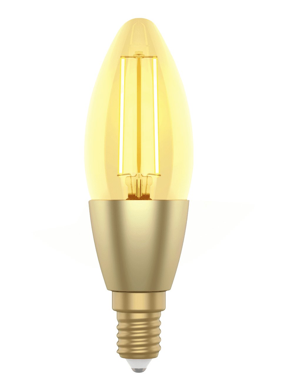 Lampadina Intelligente Candela E14 Ambra Calda 4,9W LED a Filamento Alexa Google Assistant Classe F, R5141 WOOX