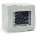 Contenitore Autoportante Stagno IP55 per Tubo Sportello con Membrana Cedibile 3 Moduli Bianco AVE