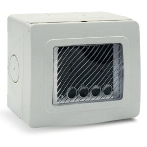 Contenitore Autoportante Stagno IP55 per Tubo Sportello con Membrana Cedibile 3 Moduli Bianco AVE