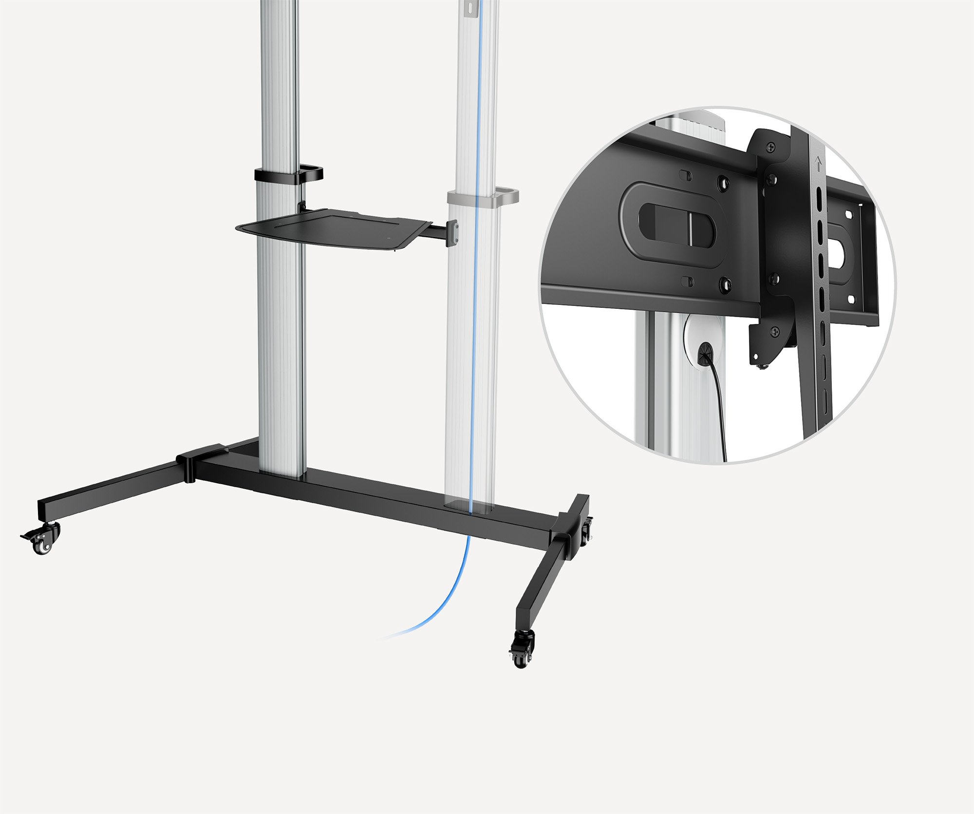 Supporto a Pavimento Trolley TV LCD/LED/Plasma 60-100'' MANHATTAN - immagine 5
