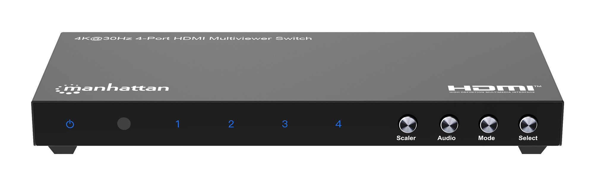 Switch Multiviewer HDMI 4K@30Hz 4x1 Nero MANHATTAN - immagine 5