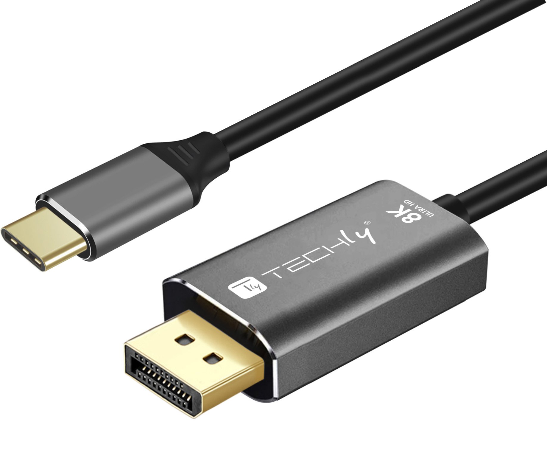Cavo Adattatore USB-C™ 3.2 a Displayport 1.4 8K@60Hz 1,8 m TECHLY