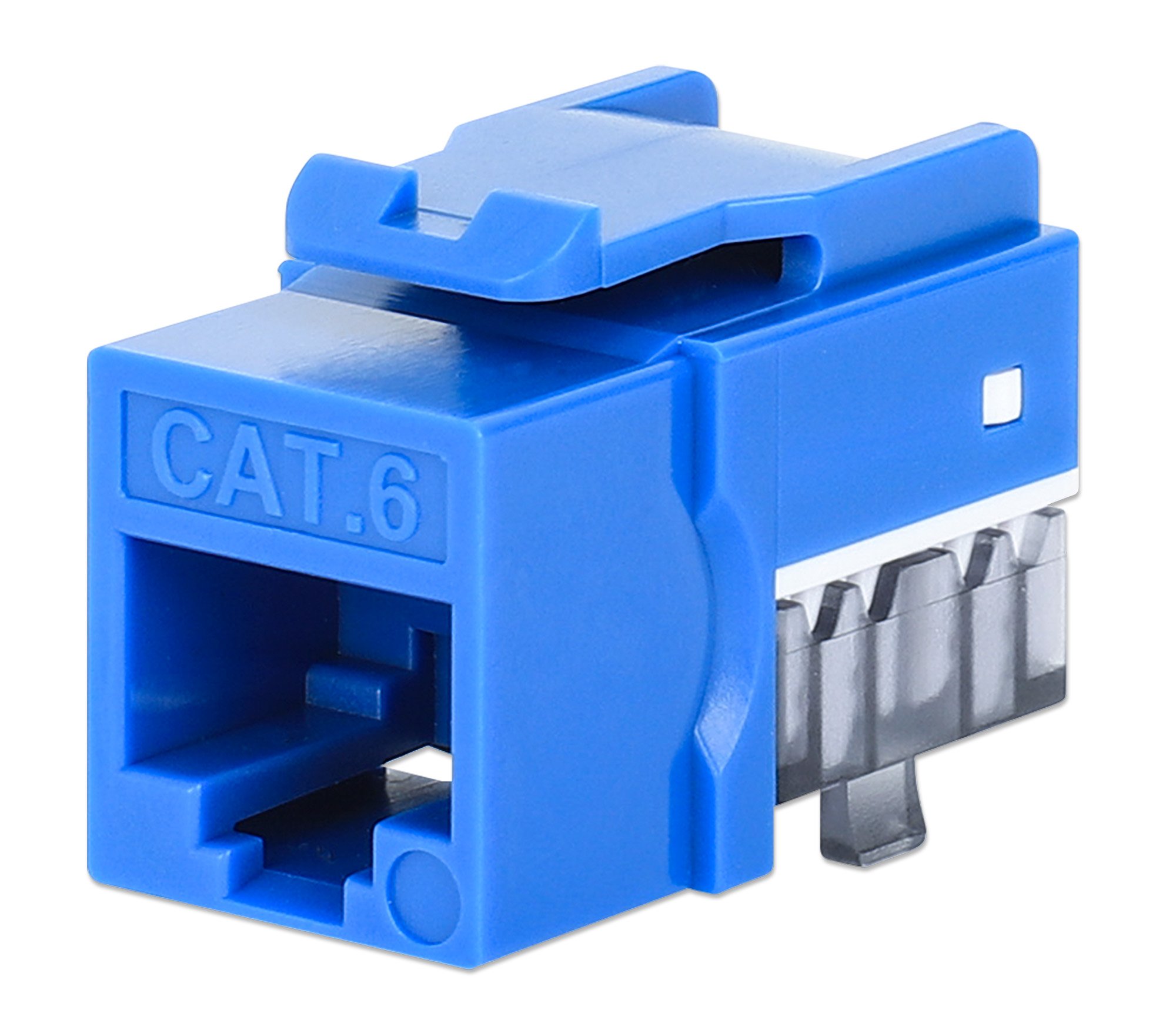 Frutto Keystone Slim Cat.6 per Cavo Rigido con Supporto Punch-Down 25 pz Blu INTELLINET