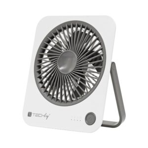 Ventilatore da Scrivania Ultra Sottile Pieghevole e Portatile a 4 Velocità TECHLY