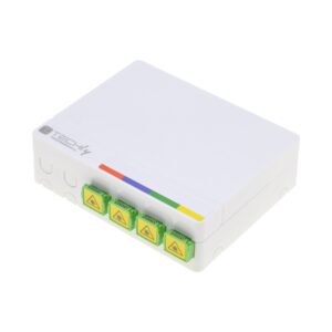 Scatola di Terminazione Ottica di Appartamento (STOA) FTTH per 4 fibre SC-APC a muro o guida Din TECHLY PROFESSIONAL