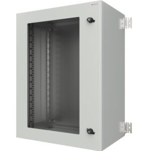 Armadio Rack 19'' a muro 17U grigio IP65 porta vetro prof. 600 mm TECHLY PROFESSIONAL