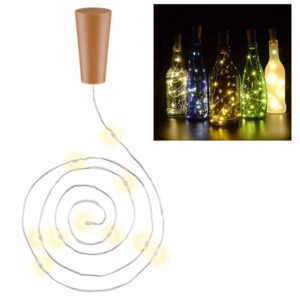 Confezione da 3pz Catena Luminosa per Bottiglie da 10 LED con Timer GOOBAY