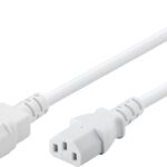 Cavo prolunga VDE C13 F a C14 M 1m Bianco GOOBAY