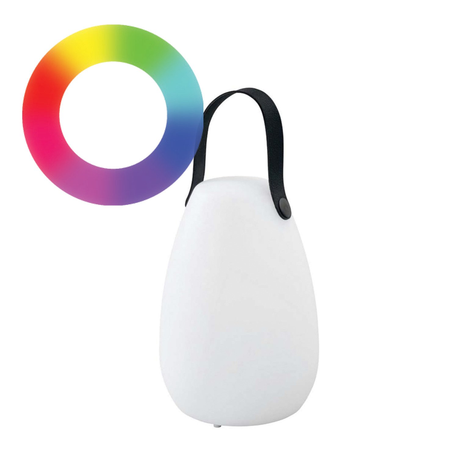 Lampada LED Multicolore Ricaricabile da Tavolo con Maniglia e Telecomando TECHLY