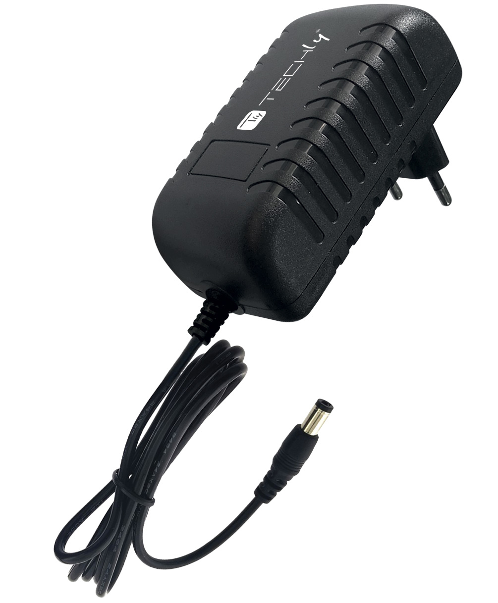 Alimentatore Universale 12V 1500mA Plug 5.5 x 2.1mm Nero TECHLY