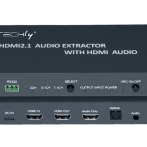 Estrattore Audio HDMI 2.1 LPCM7.1 ARC 8K Audio 3.5'' e Toslink SPDIF TECHLY