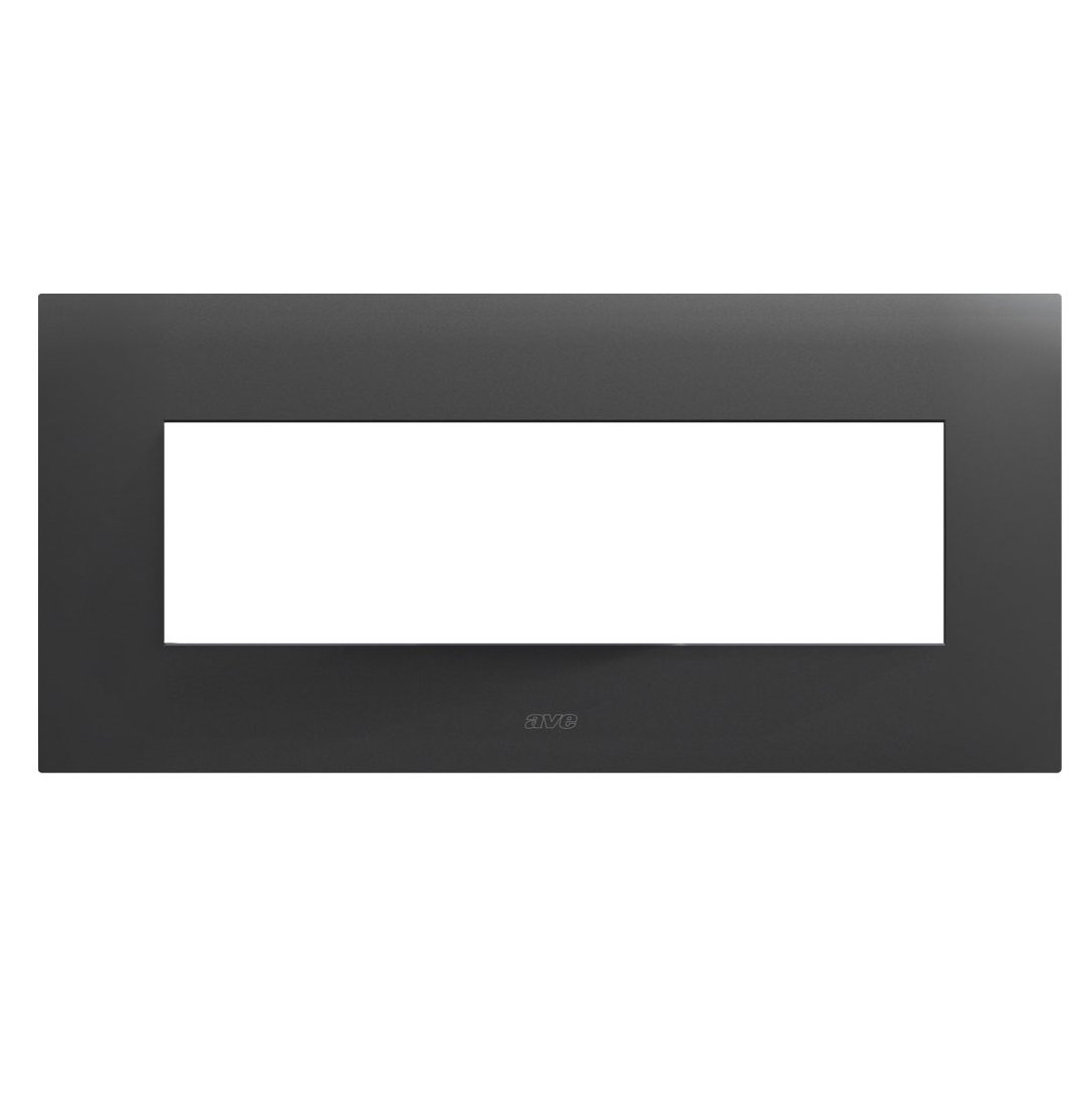 Placca Serie Smart44 in Metallo 7 Moduli Grigio AVE