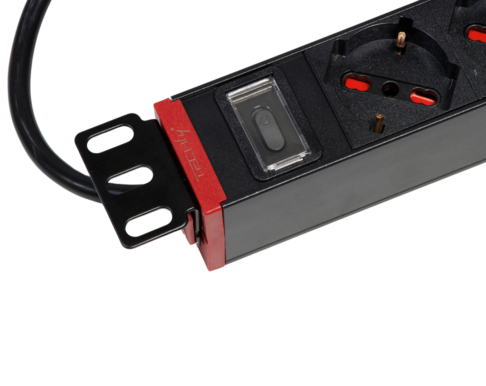 Multipresa 8 Posti da Rack 19'' con Staffa Ruotabile 360° Spina Italiana TECHLY PROFESSIONAL - immagine 3