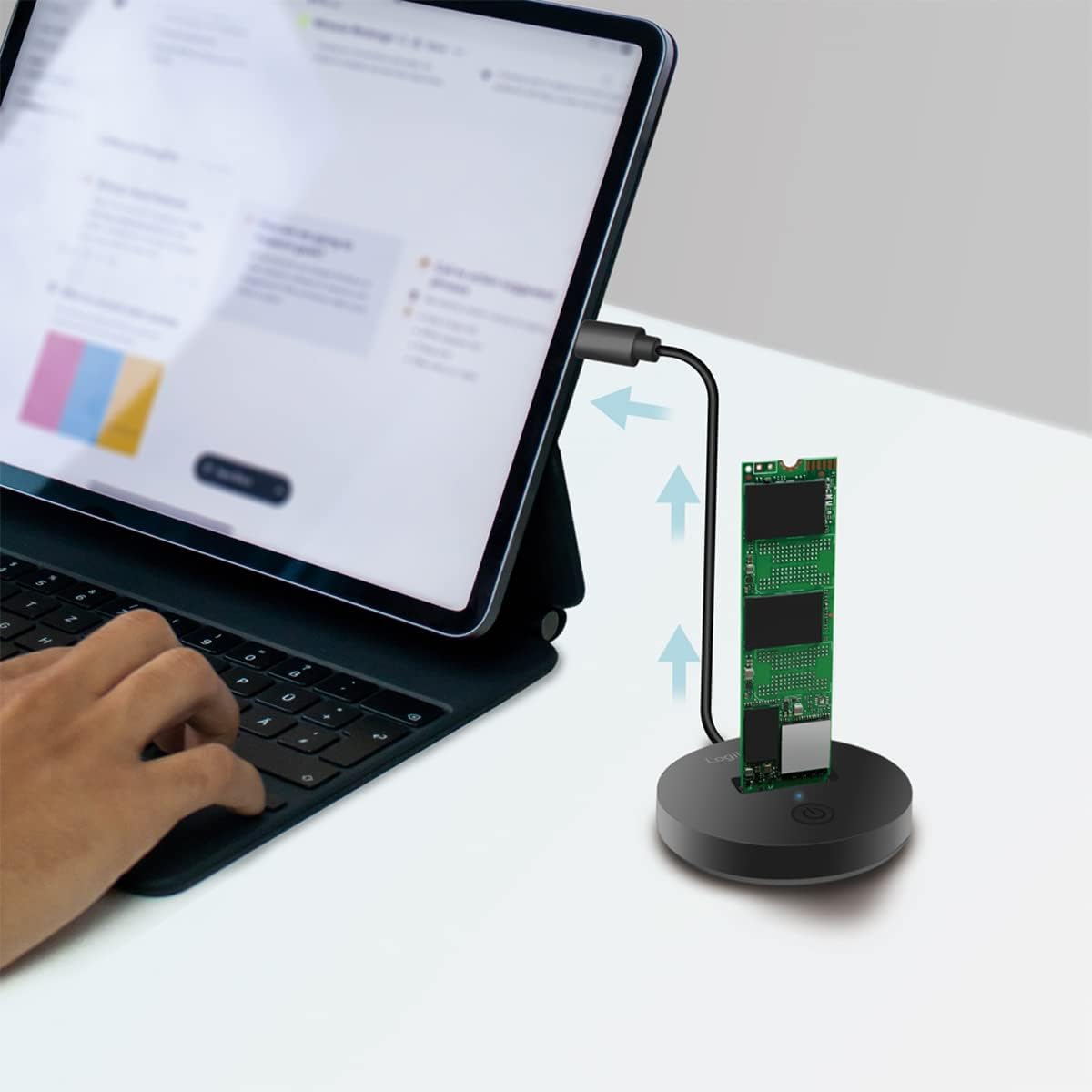 Adattatore USB-C™ 3.2 Quickport per SSD M.2 NVMe (PCIe) e SATA (NGFF) LOGILINK - immagine 3