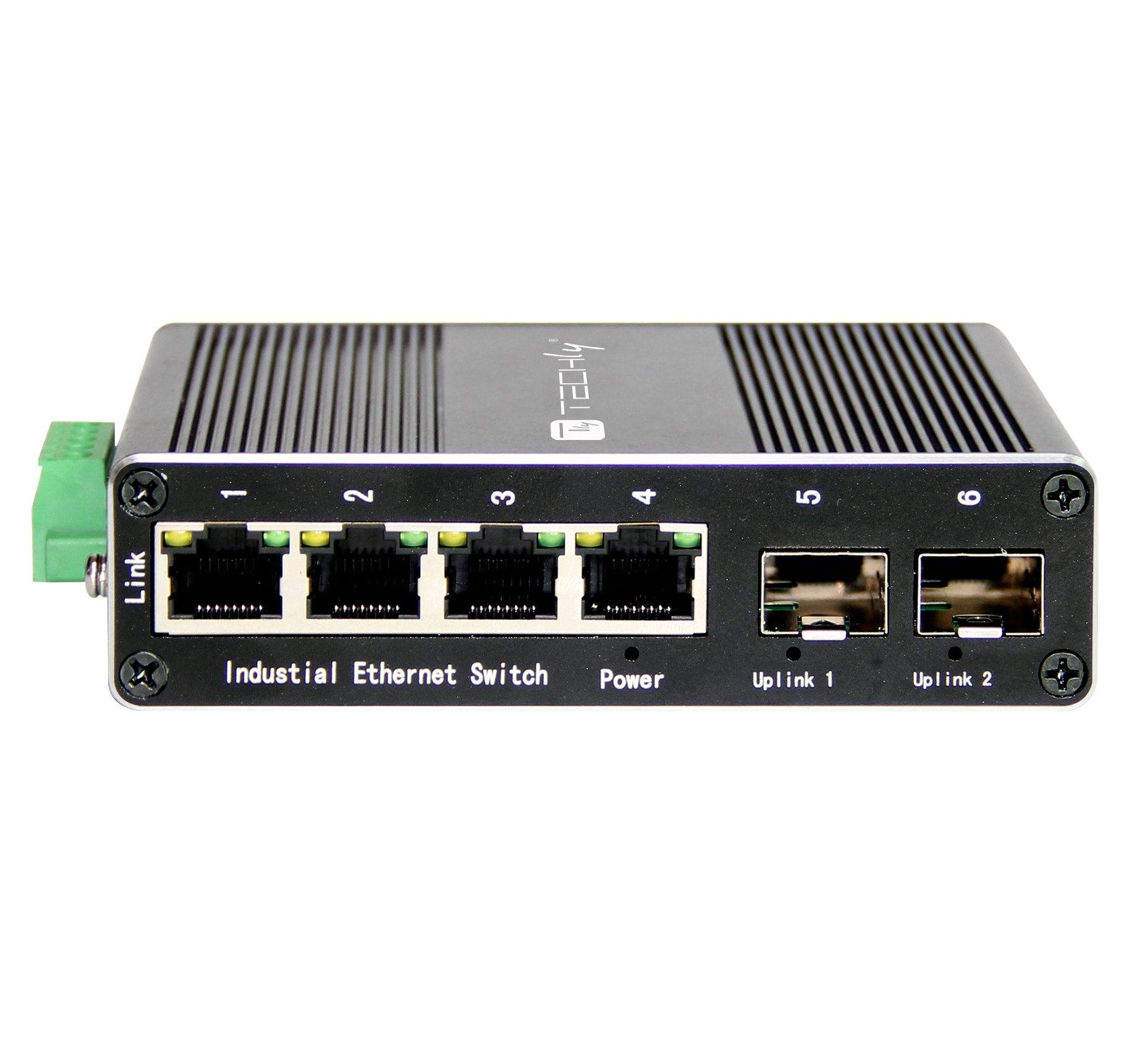 Convertitore Ethernet Industriale Gigabit 4 porte RJ45 a 2 porte SFP Non Gestito TECHLY PROFESSIONAL - immagine 3