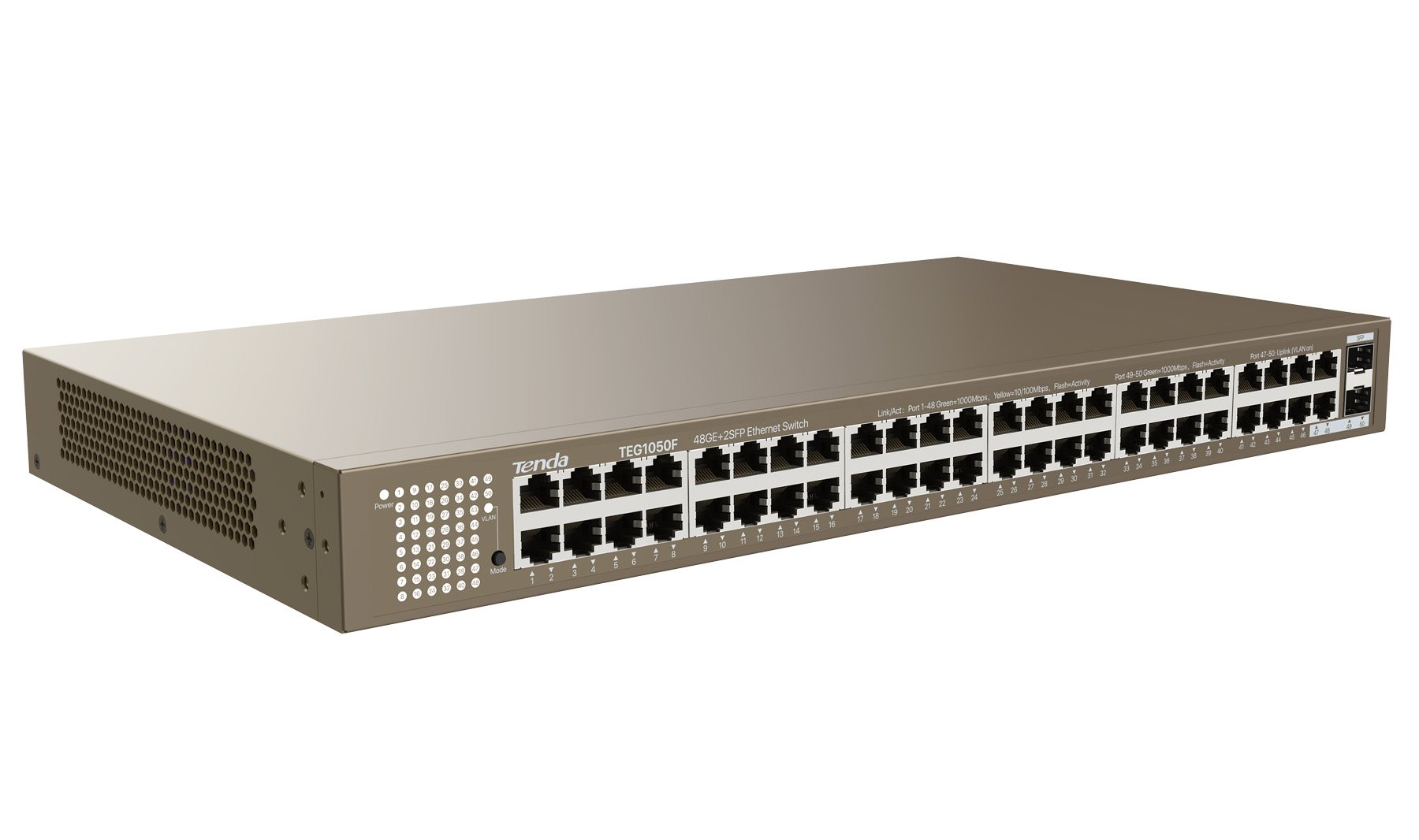 Switch 48 Porte Ethernet 48GE+2SFP, TEG1050F TENDA - immagine 3