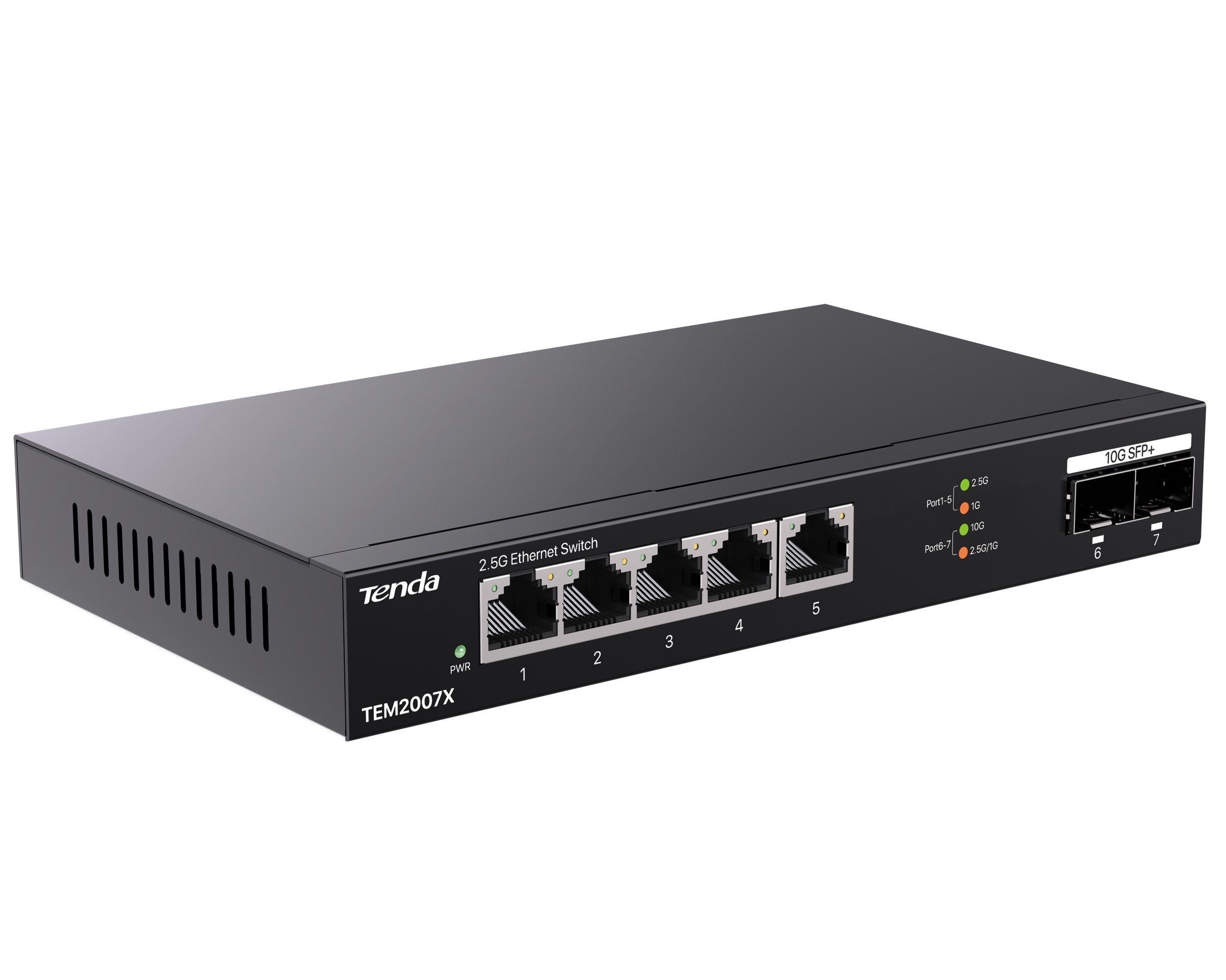 Switch con 5 porte 2.5G Ethernet e 2 slot SFP+ da 10G, TEM2007X TENDA - immagine 3
