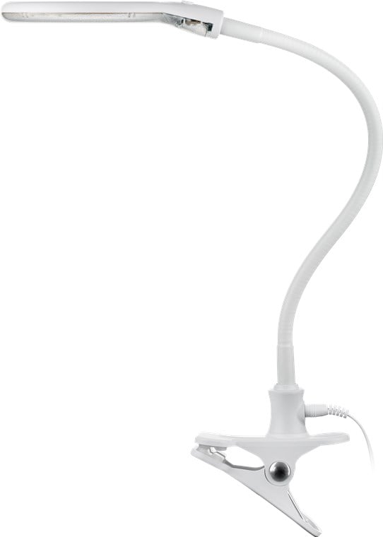 Lampada LED con Lente d'ingrandimento Base di Appoggio e Clip da Tavolo 6W Bianco GOOBAY - immagine 6