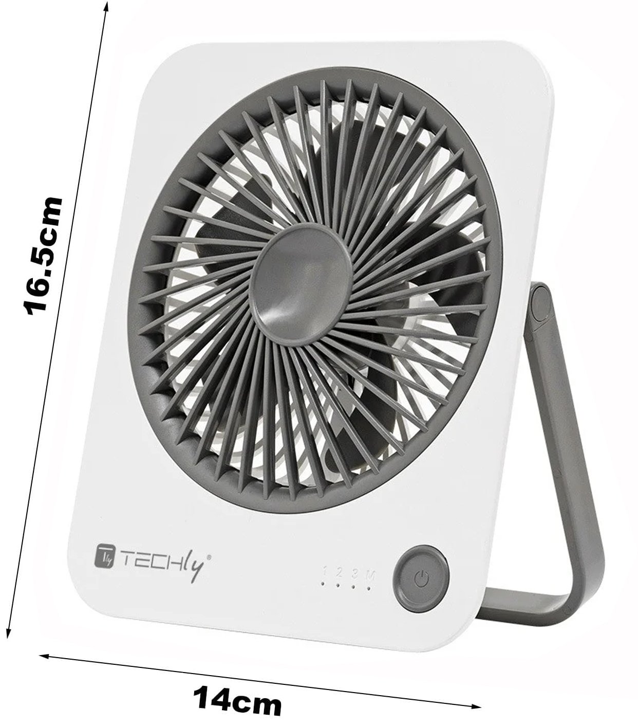 Ventilatore da Scrivania Ultra Sottile Pieghevole e Portatile a 4 Velocità TECHLY - immagine 3