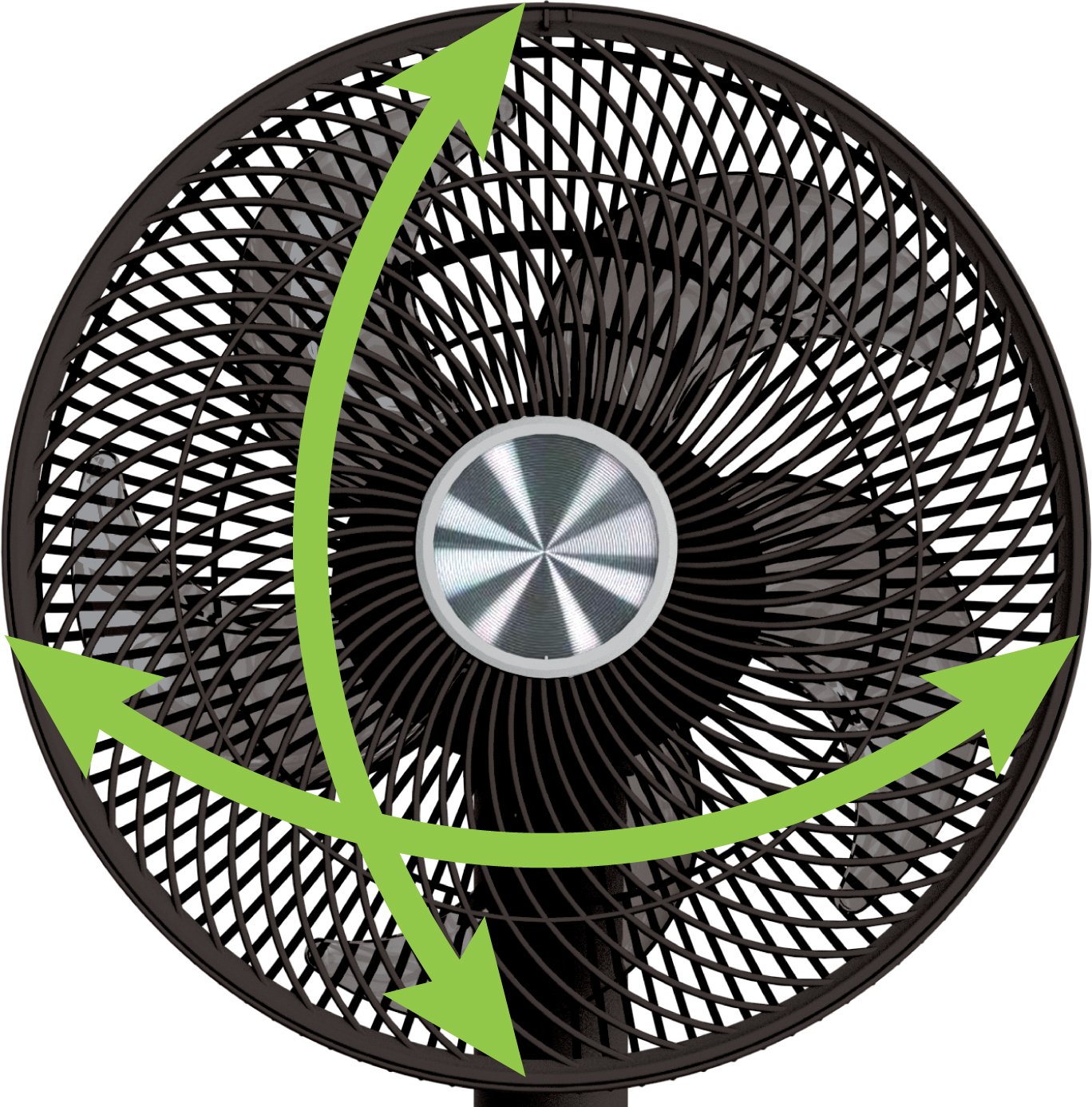 Ventilatore 12'' 2 in 1 con Piantana a 3 Altezze 12 Velocità con Telecomando Oscillazione a 720° e Timer TECHLY - immagine 3
